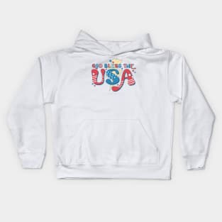 God Bless The USA Patriotic 4th of July Kids Hoodie